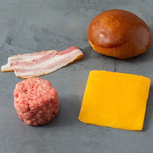 Kit 481 Burger Smash Pão Carne, Queijo e Bacon
