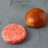 combo de hambúrguer brisket e pão